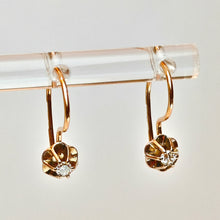 Lataa kuva Galleria-katseluun, Timanttikorvakorut 0,1ct 14k kulta, second hand
