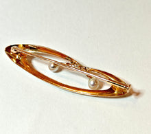 Load image into Gallery viewer, Vintage helmi rintakoru/rintaneula Eino Westerback 14k kulta v. -63, second hand
