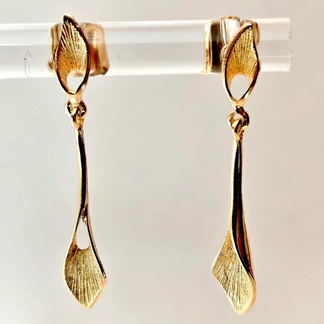 Korvakorut tappikiinnitys, kulta 14k, second hand