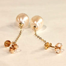 Lataa kuva Galleria-katseluun, Kotimaiset Kohinoor helmikorvakorut kulta, second hand
