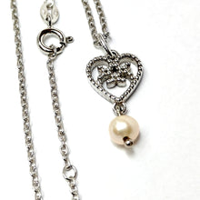 Lataa kuva Galleria-katseluun, Lumoava Helmi kaulakoru 42/45cm hopea, second hand
