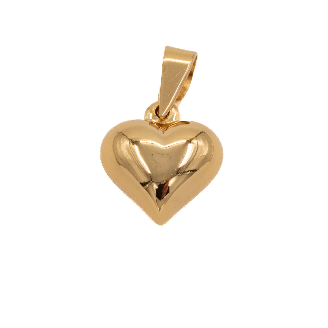 Kullattu sydän riipus 12mm, hopea