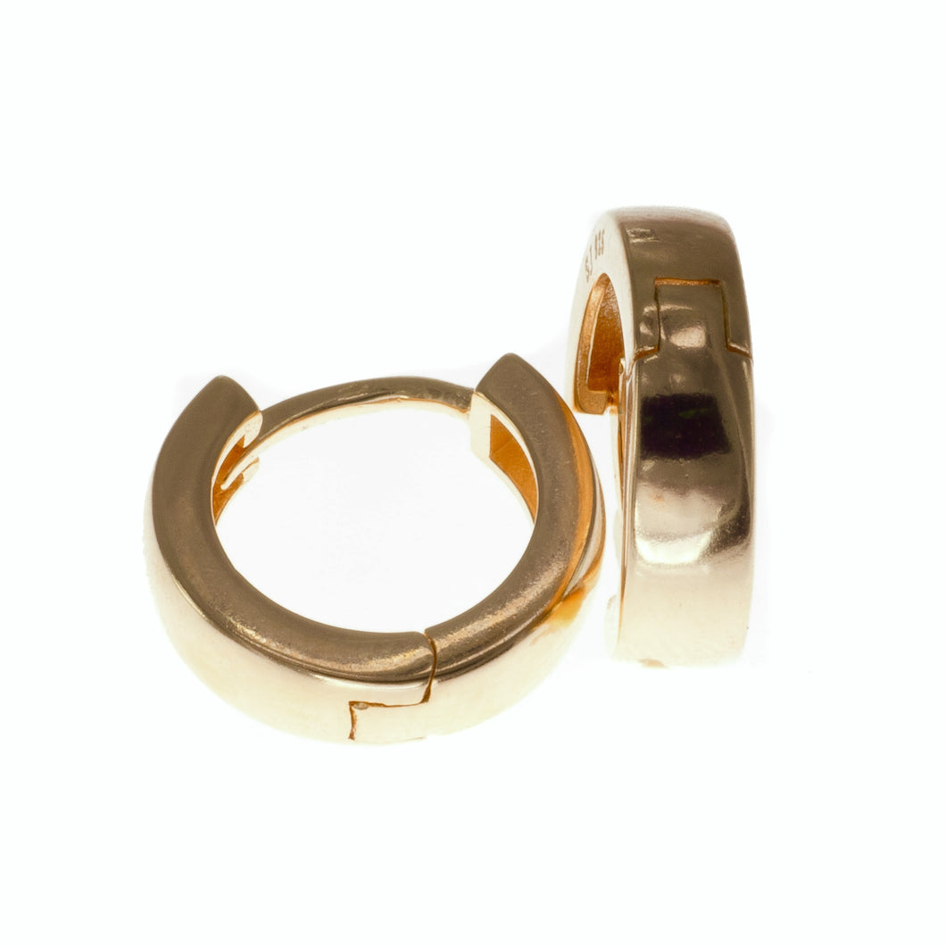 Korvarenkaat 4-14mm saranalukolla,  kullattu hopea