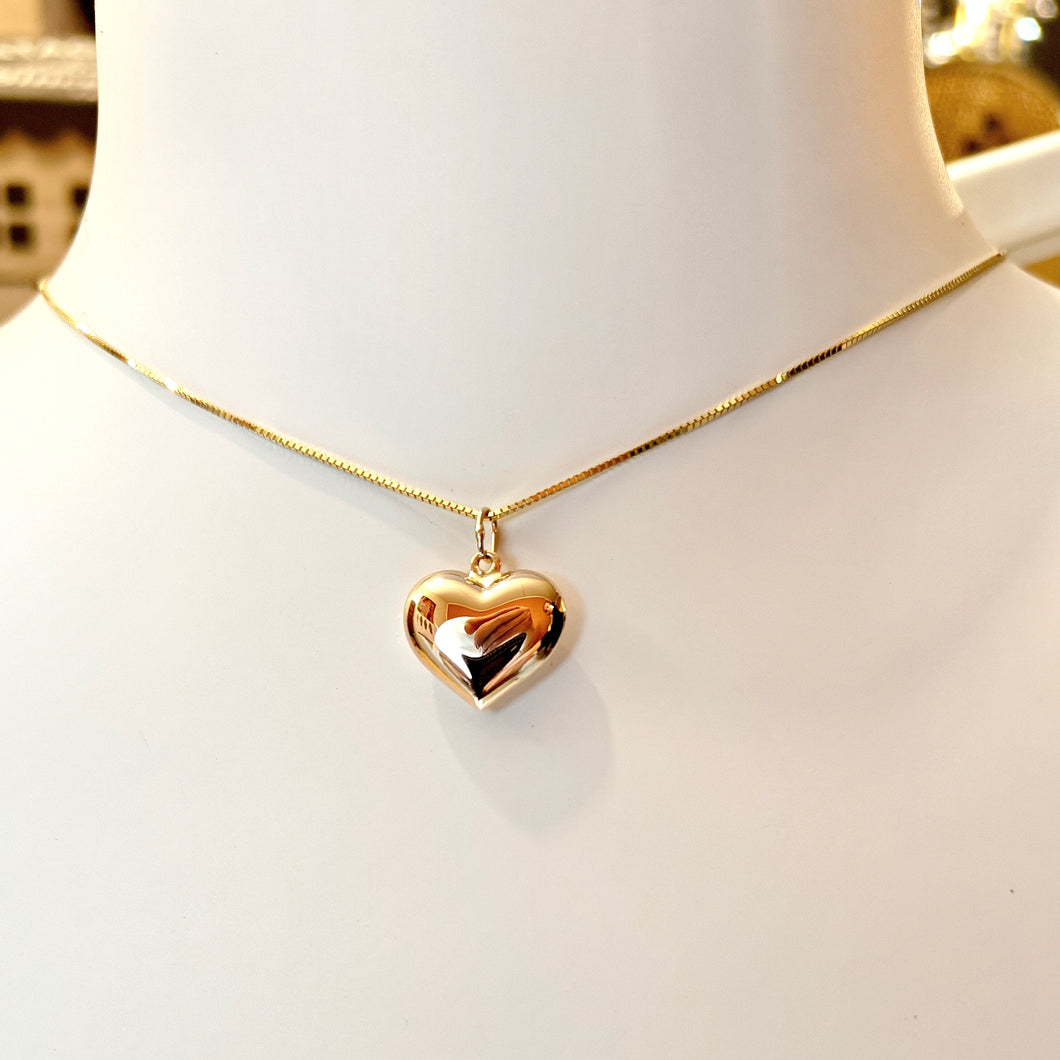 Kultainen sydän riipus 15mm, second hand