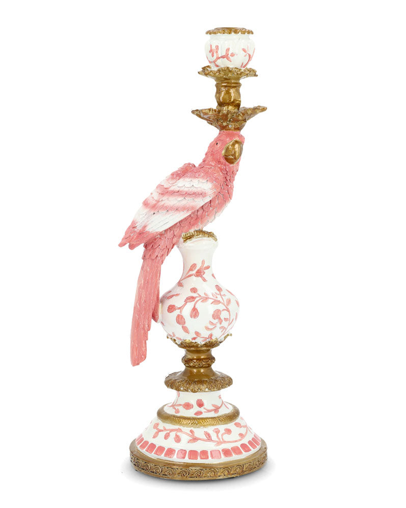 Papukaija kynttilänjalka 40cm pinkki, A Lot Decoration