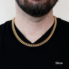 Lataa kuva Galleria-katseluun, Ace of Spades kullattu teräskaulaketju panssari 8mm 50cm
