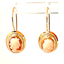Lataa kuva Galleria-katseluun, Kultaiset Camee korvakorut 8x10mm second hand
