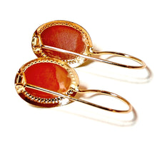 Lataa kuva Galleria-katseluun, Kultaiset Camee korvakorut 8x10mm second hand
