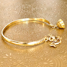 Lataa kuva Galleria-katseluun, Kalevala Lintunen rannerengas kiillotettu pronssi, second hand
