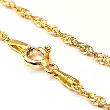 Lataa kuva Galleria-katseluun, Kultainen singapore-ketju 45cm / 2mm,  second hand

