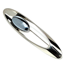 Lataa kuva Galleria-katseluun, Iso rintaneula hematiitilla, korumetalli, second hand
