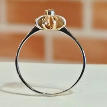 Lataa kuva Galleria-katseluun, 2-värinen sormus / valko- ja keltakulta 18k vuodelta 1979,  koko 18-, second hand
