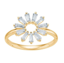 Lataa kuva Galleria-katseluun, Rosettanor kukkasormus, keltakullattu hopea +zirkonit, koko 17, JoanliNor
