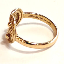 Lataa kuva Galleria-katseluun, Kalevala Teljänneito sormus 18,5, kiillotettu pronssi, second hand
