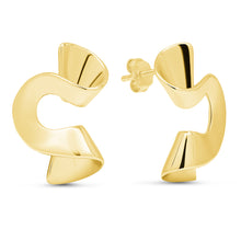 Lataa kuva Galleria-katseluun, Beat of Love – kullatut hopeakorvakorut
