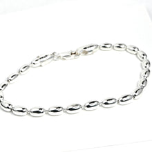 Lataa kuva Galleria-katseluun, Oliivi rannekoru  18,5cm / 4mm, hopea, second hand
