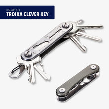 Load image into Gallery viewer, TROIKA Clever Key monitoimi avaimenperä harmaa
