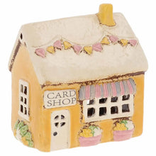 Load image into Gallery viewer, Keltainen talolyhty Card Shop 13 cm Village Pottery
