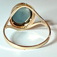 Lataa kuva Galleria-katseluun, 14k hematiitti kultasormus v. 1996 koko 16,5, second hand
