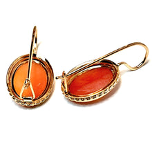 Lataa kuva Galleria-katseluun, Camee korvakorut 16x12mm 14k kulta, second hand

